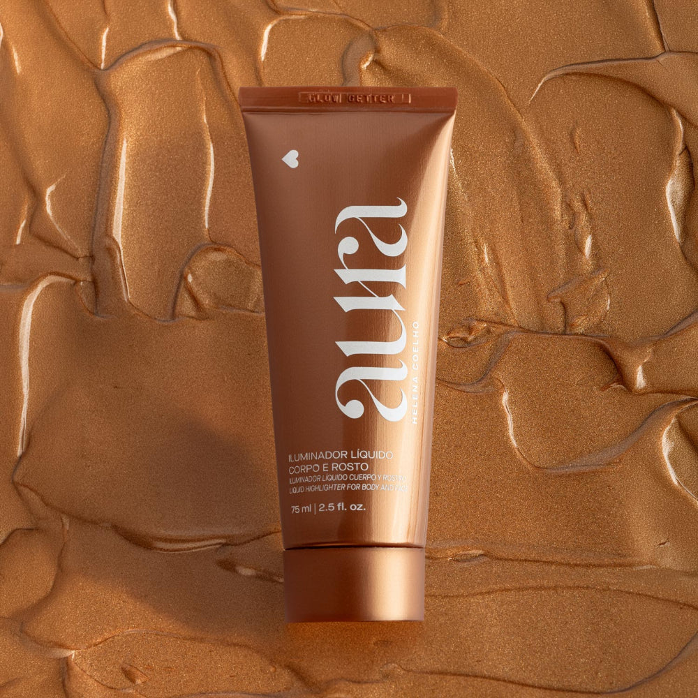 Iluminador Líquido Corpo e Rosto Aura by Helena Coelho, 75ml
